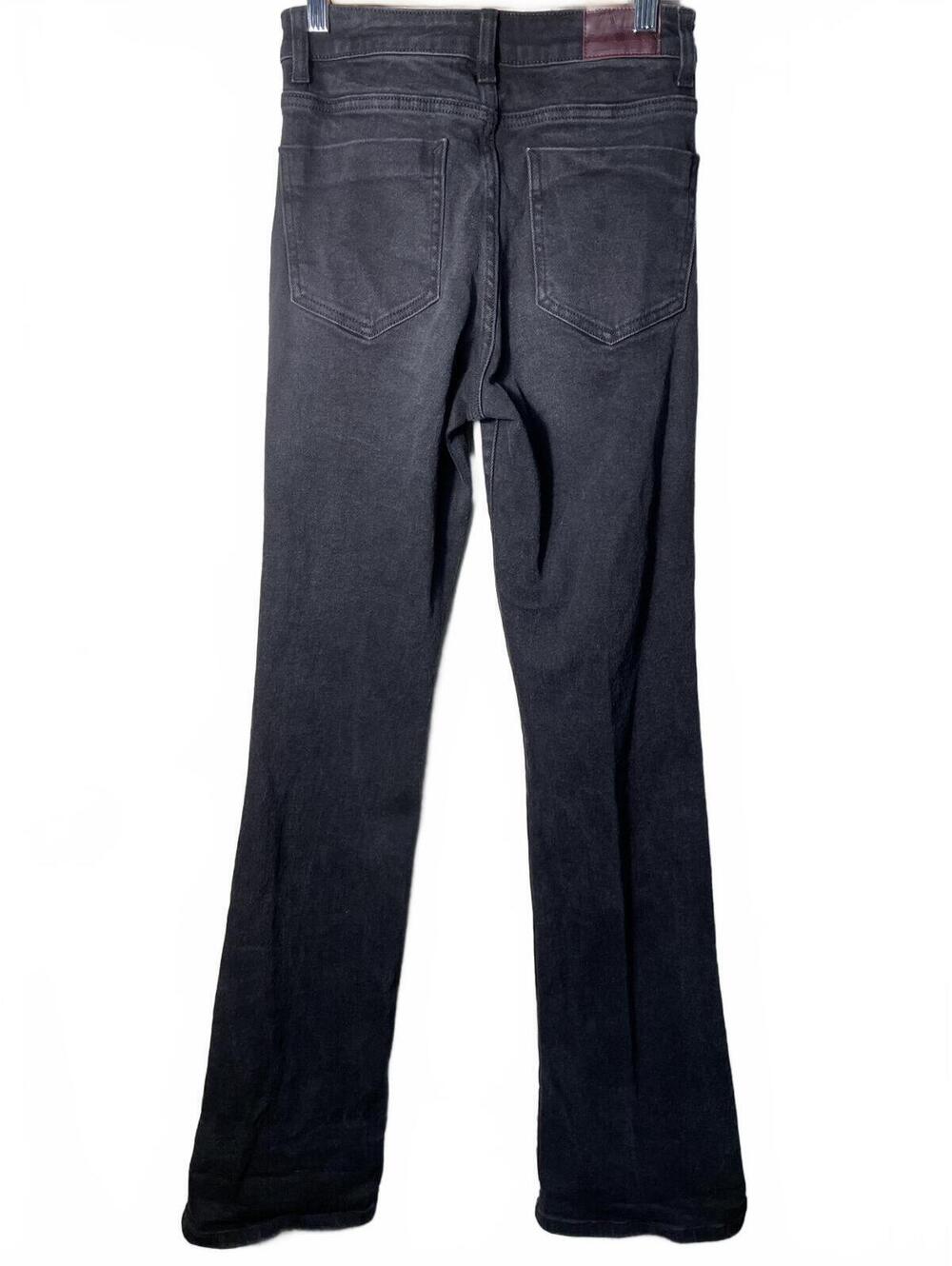 Zara Flared Denim Jeans Women's Size 4 Black Grunge Boho - Picture 6 of 7